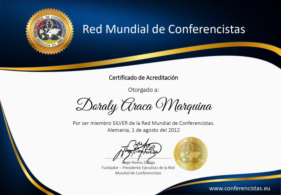 Certificado de Acreditación de Doraly Araca
